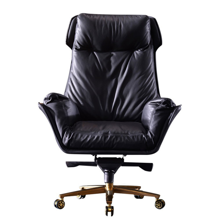Kinnls Office Ergonomic Genuine Leather Executive Chair & Reviews 